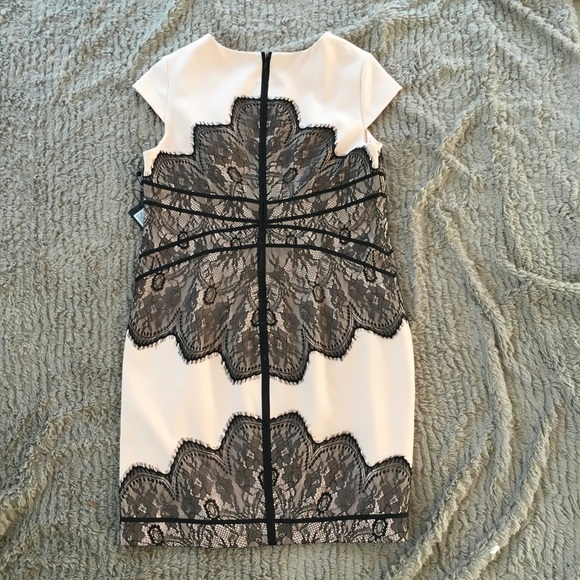 Stitch Fix Adrianna Papell pink lace dress - Picture 3 of 8
